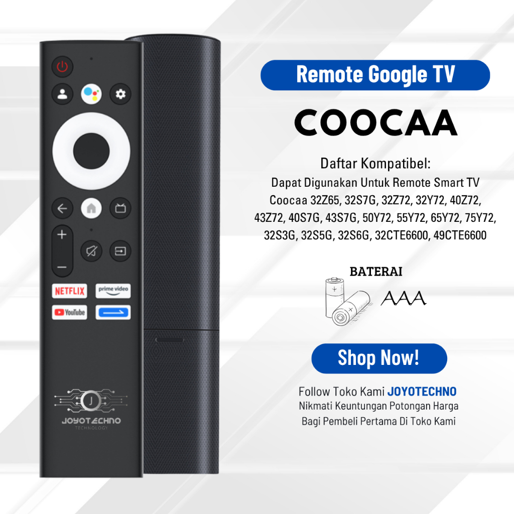 Jual REMOTE COOCAA SMART GOOGLE TV Z65 Z72 S7G Y72 S6G CTE6600 LED LCD ...