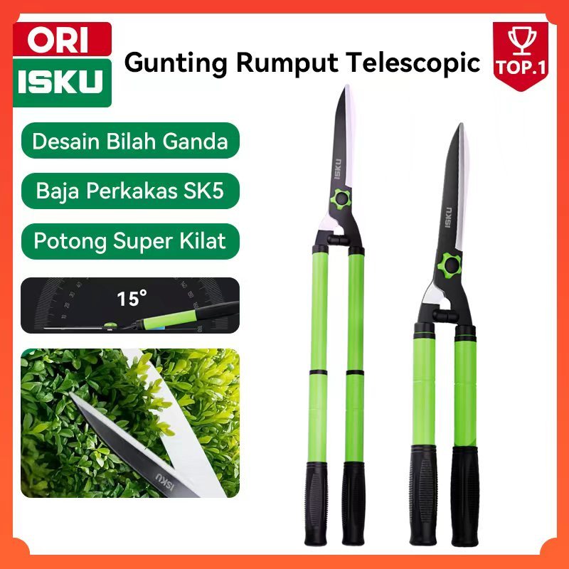 Jual ISKU Gunting Potong Rumput Telescopic 55cm-75cm Gunting Dahan Alat ...