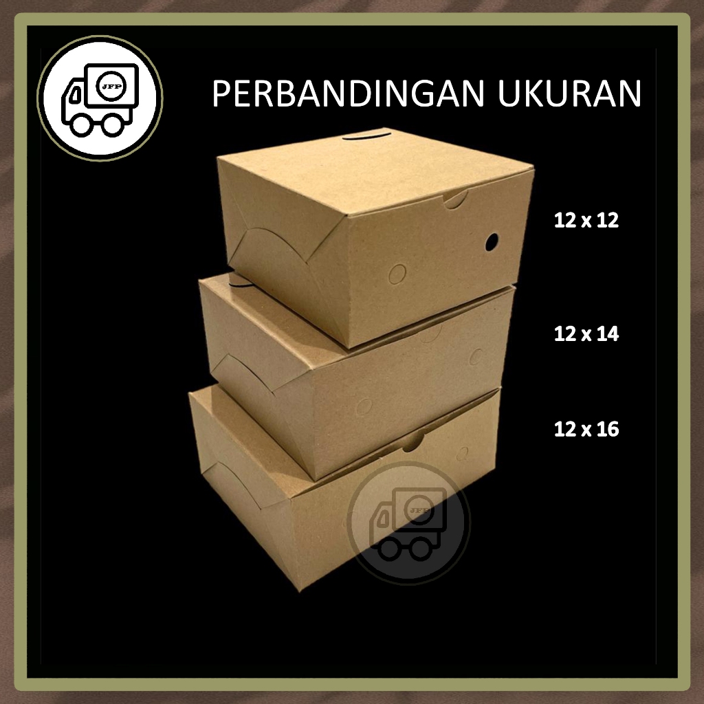 Jual Dus Snack Box Kue 12x12 12x14 12x16 Putih Polos Tebal 310 gsm isi ...