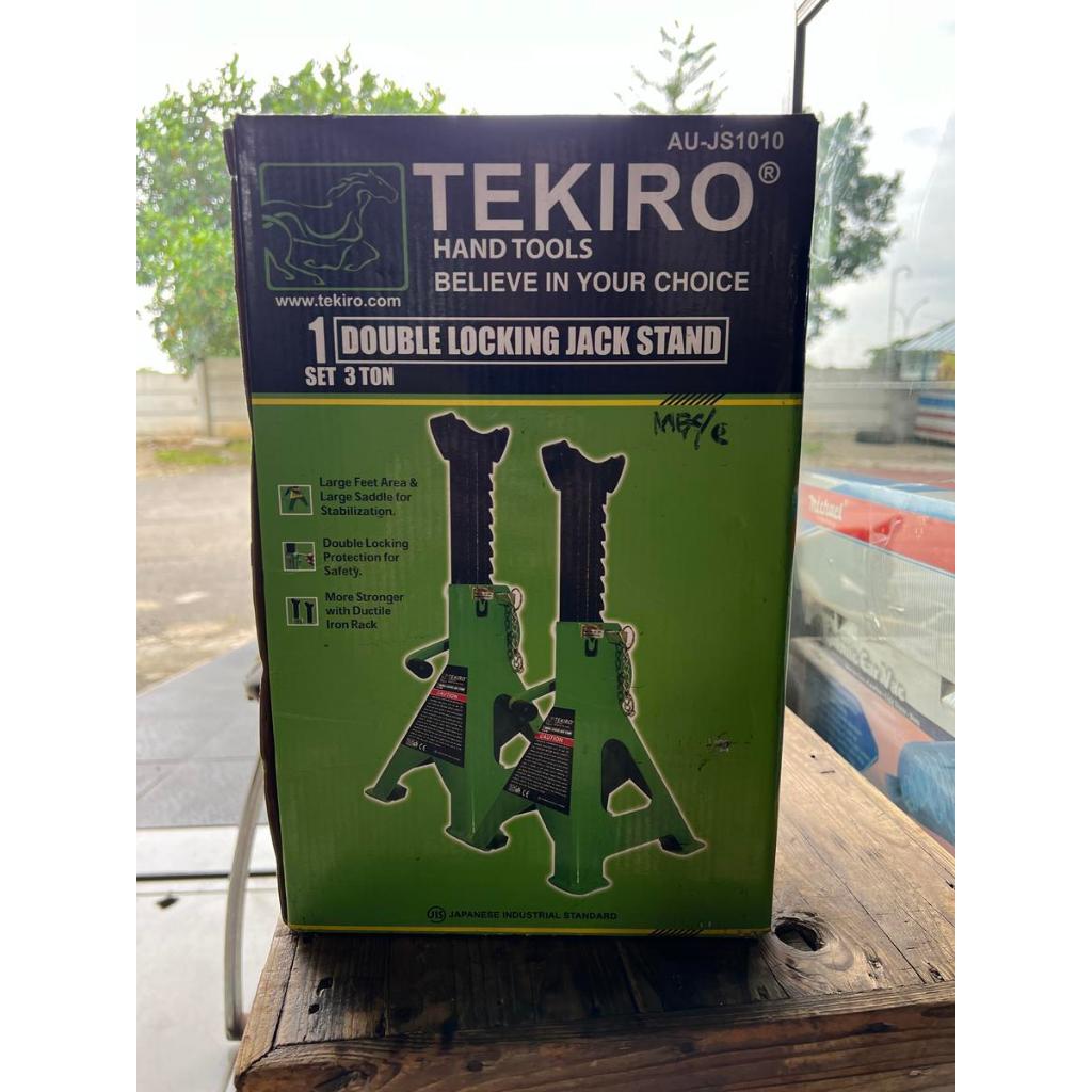 Jual Dongkrak 3 Ton Tekiro – Jack Stand Double Locking Set | Shopee ...