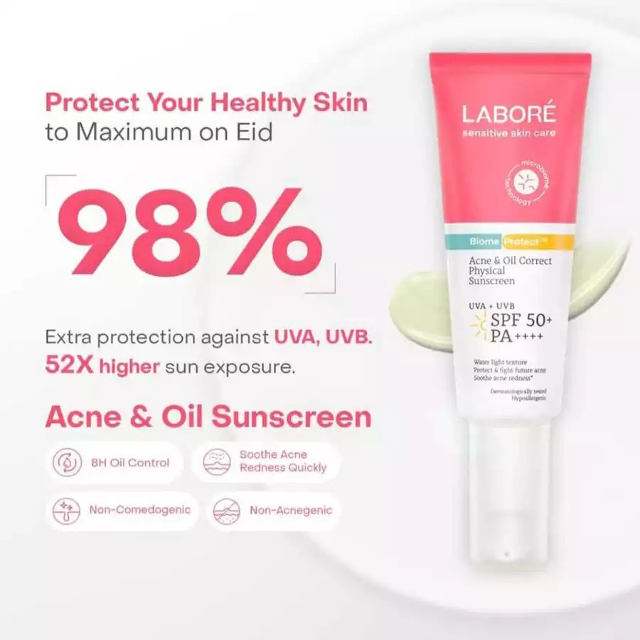 Jual LABORE Acne & Oil Correct Physical Sunscreen SPF50+ PA++++ 10ml ...