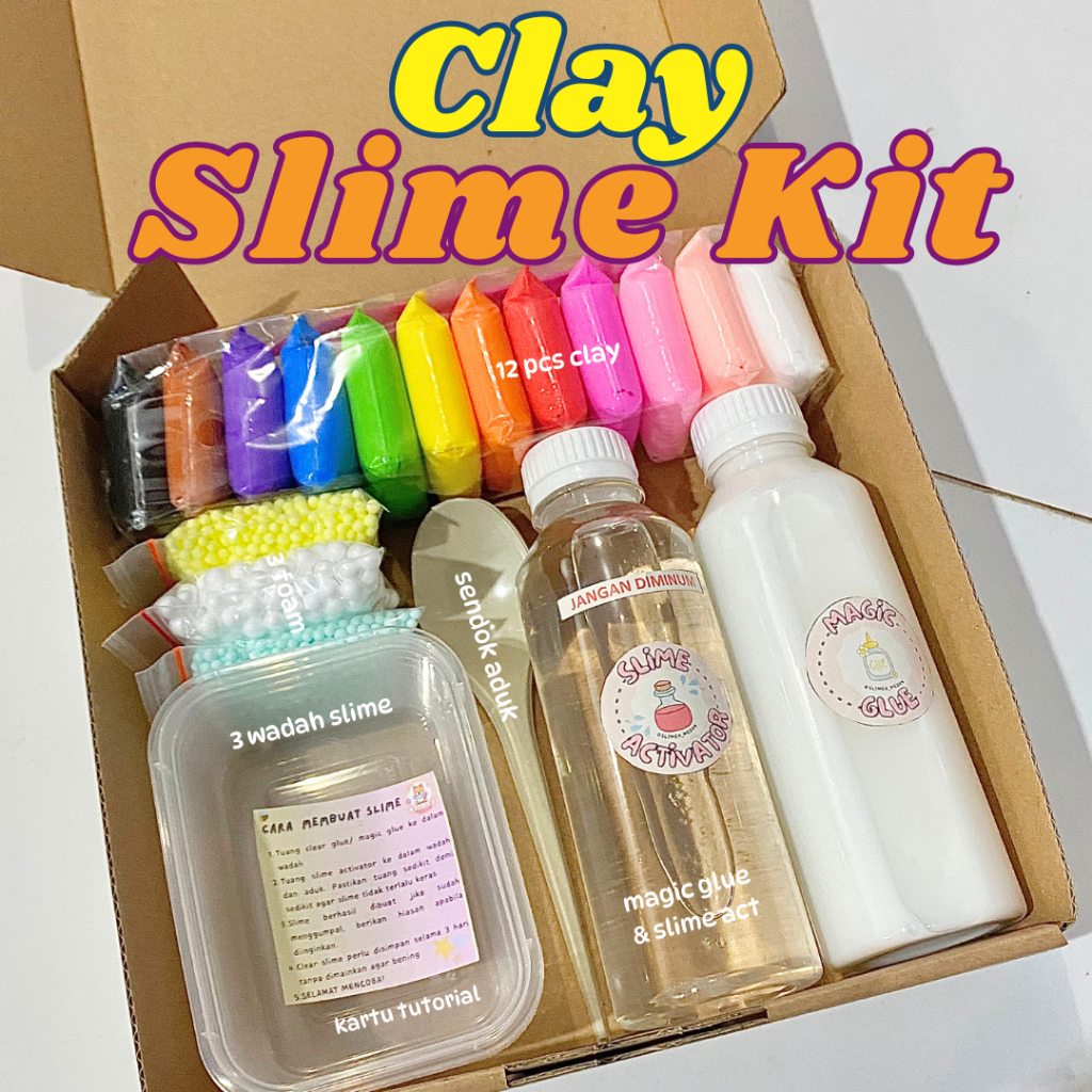 Jual [COD] CLAY SLIME KIT BY SLIMEX_MEDAN || SLIME KIT ANTI GAGAL ...