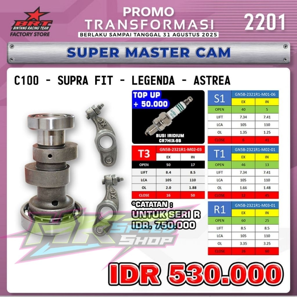 Jual NOKEN AS BRT + ROCKER ARM SUPRA FIT / C100/ GRAND / ASTREA / WIN ...