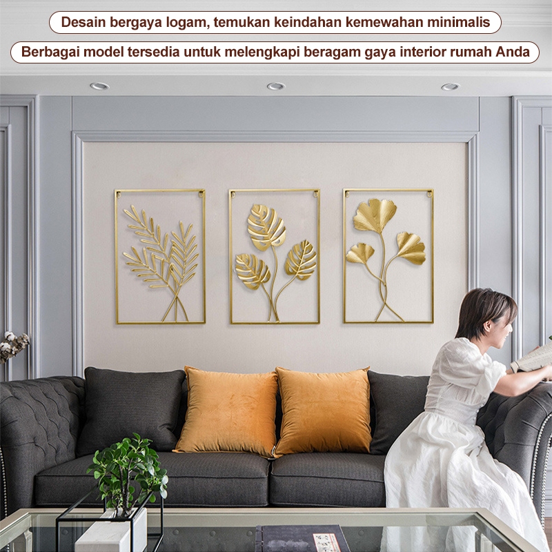 40*60cm Hiasan Dinding Gaya Nordic Mewah Minimalis Dekorasi Besi Tempa untuk Rumah Dekorasi Dinding Kreatif untuk Berbagai Ruangan