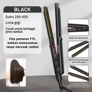 MangoMan Alat Catok Rambut Pria Korea Pelurus Rambut Ionik 2 In 1 Pelurus Rambut Pengeriting