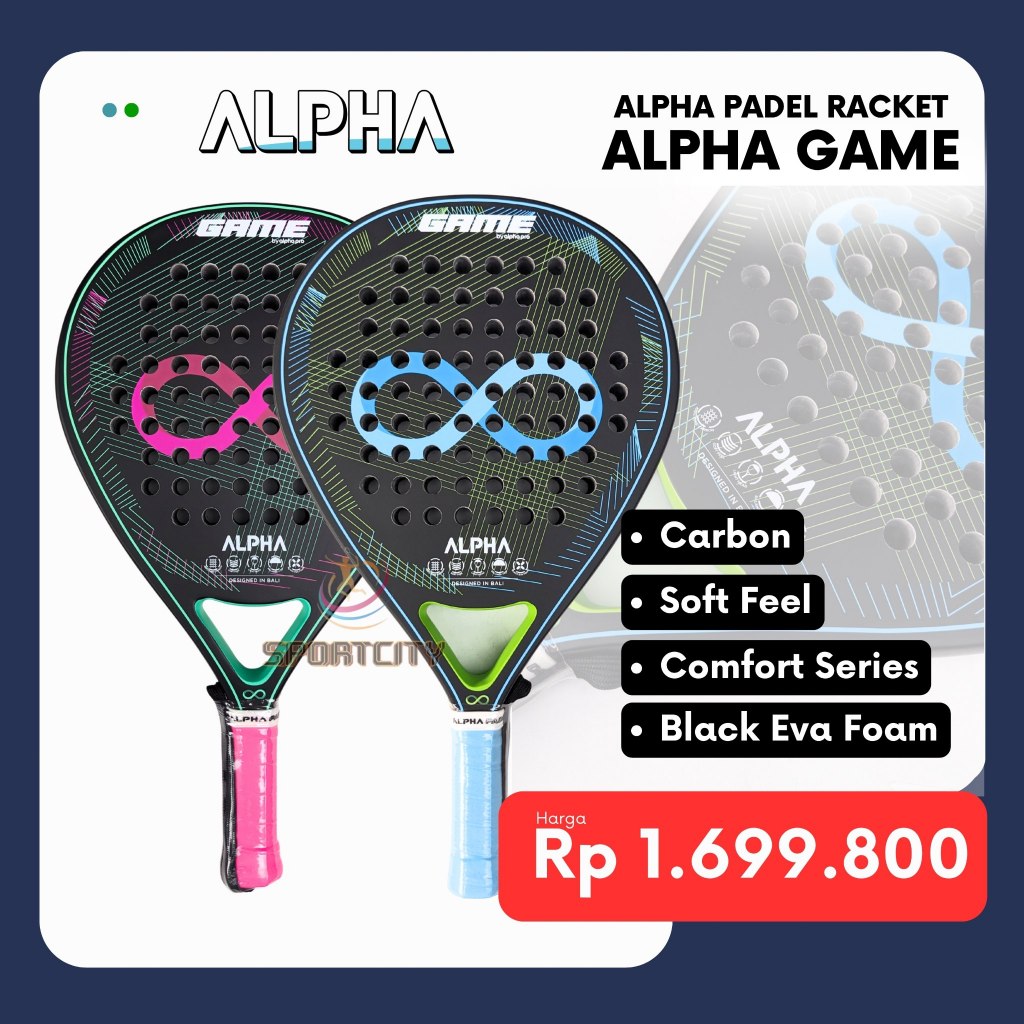 Jual Alpha Padel Racket Active Series ALPHA GAME Original / Raket Padel ...