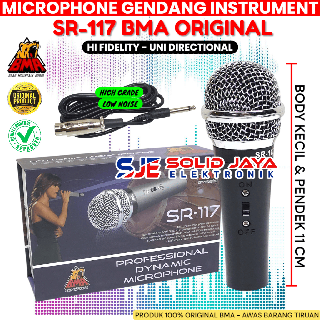 Jual MIC GENDANG BMA SR117 SR 117 KENDANG INSTRUMENT MIK DRUM KETIPUNG ...