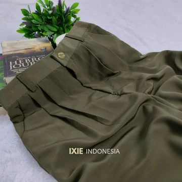 Loose Pants 332 JUMBO Highwaist Wanita Anti Kusut Bahan Polyester Prmeium BB 55 120kg Celana