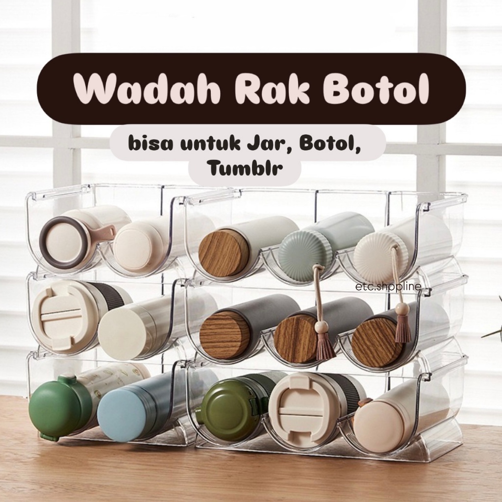 Jual Rak Penyimpanan Botol Minuman Transparan – Susun & Hemat Ruang ...