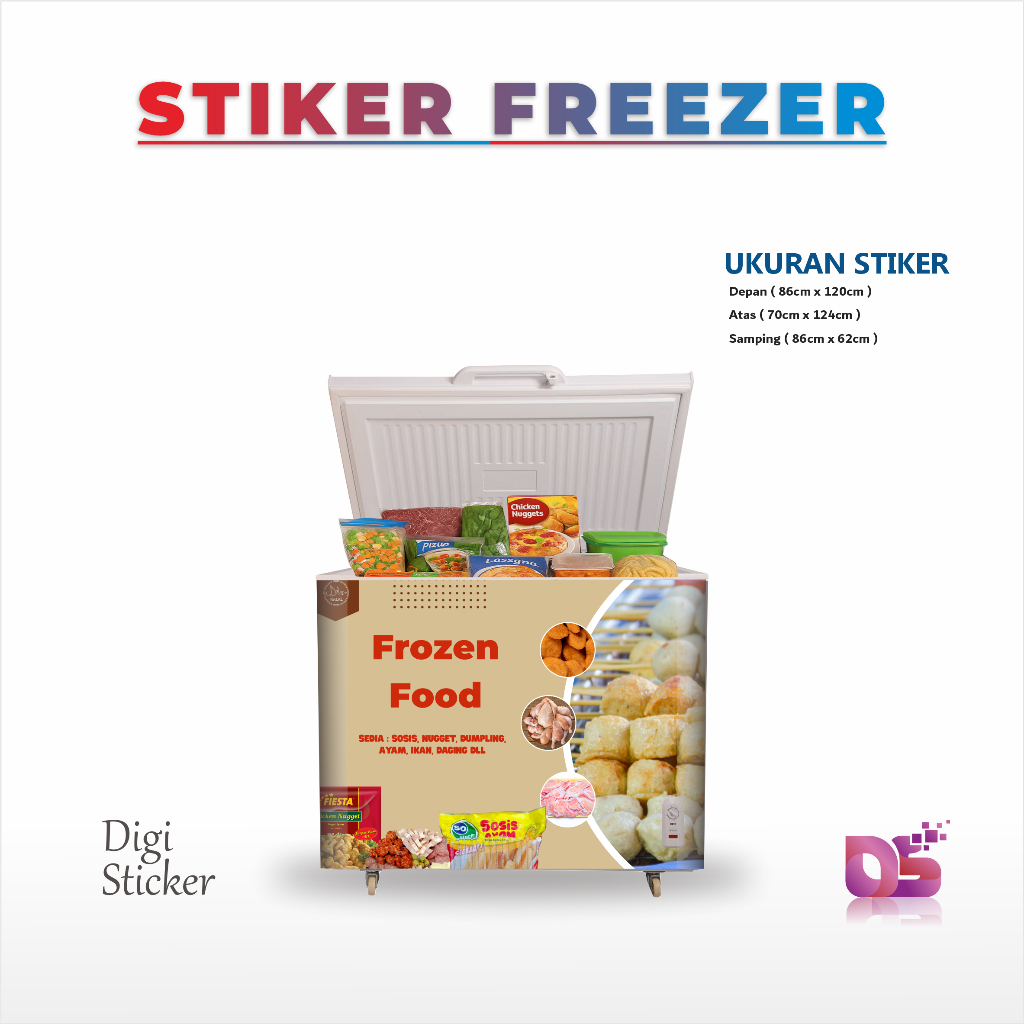Jual Stiker Glossy Premium Freezer Frozen Food Ukuran 300lt Best Seller ...