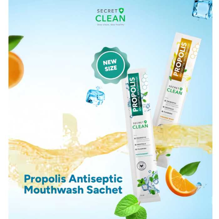Jual Secret Clean Propolis Mouthwash Sachet 10ml | Shopee Indonesia