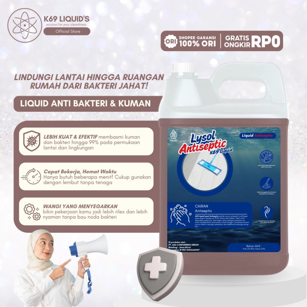 Jual K69 Lysol Antiseptic Lisol - Cairan Pembersih Lantai & Rumah Ampuh ...