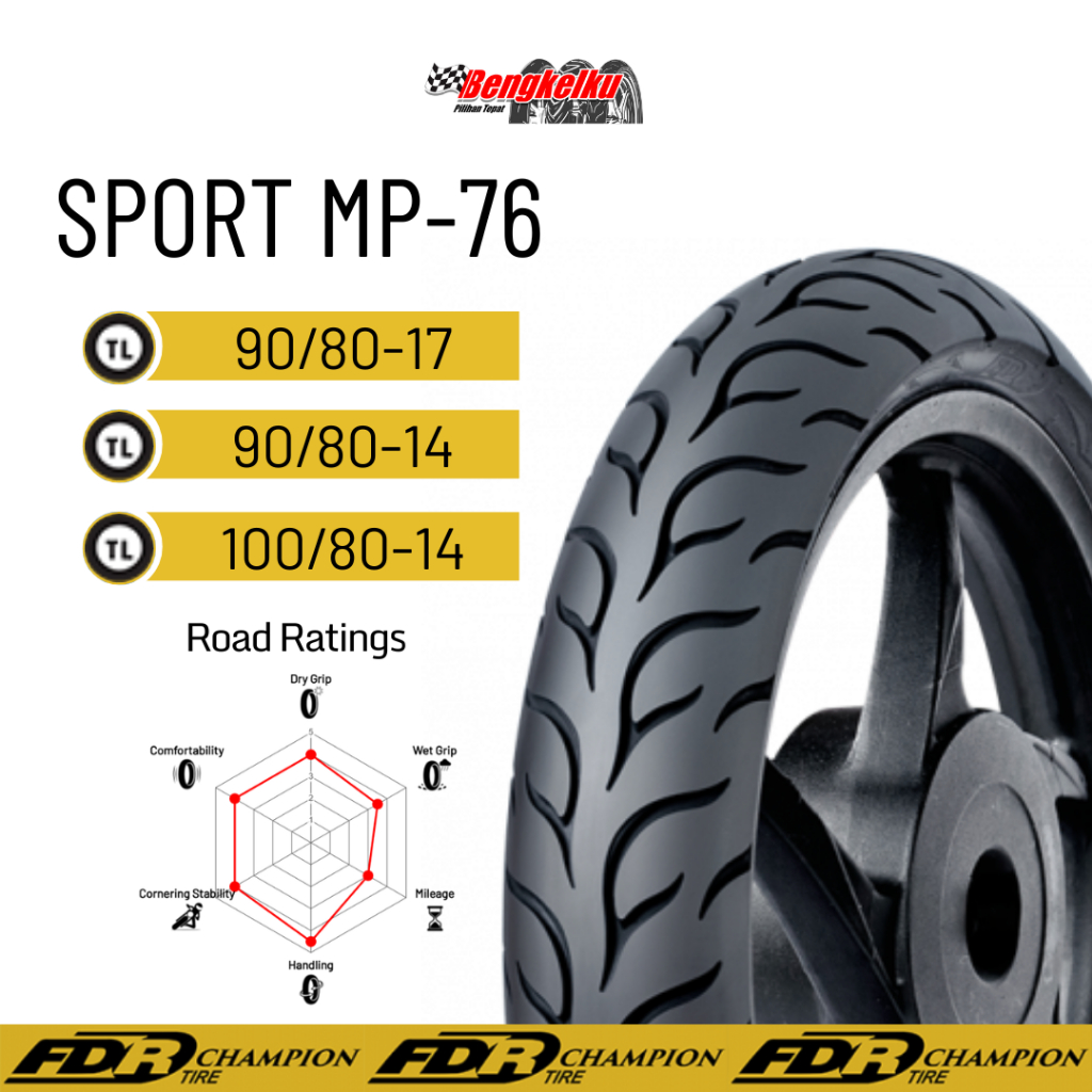 Jual Ban FDR TL Racing Sport MP 76 Motor Matic dan bebek mp76 Ban luar ...