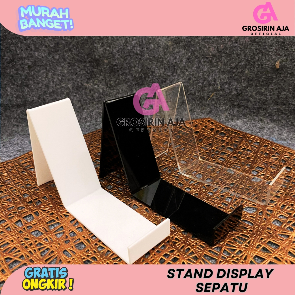 Jual [GROSIRIN] Stand Dudukan Display Sepatu Akrilik Minimalis ...