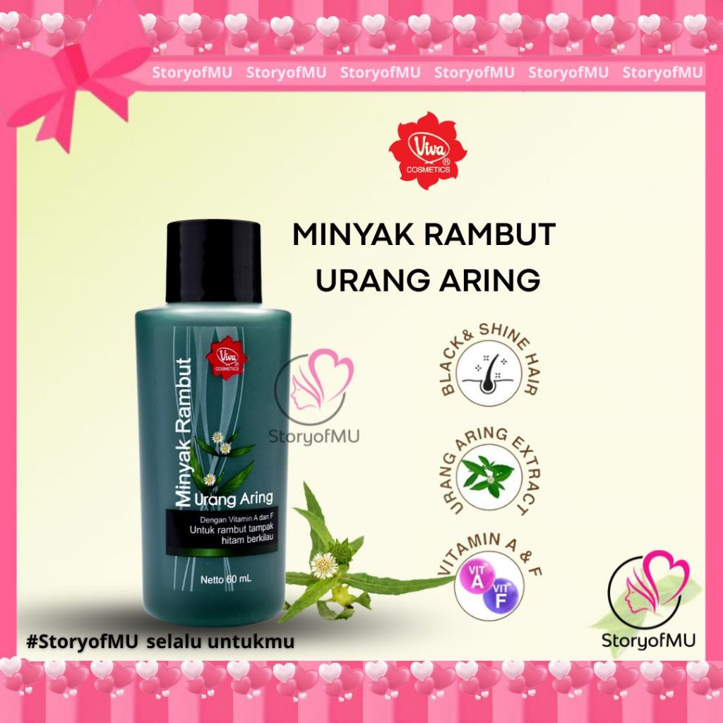 Jual ️ StoryofMU ️ VIVA Minyak Rambut Urang Aring For Black Shine 60ml ...