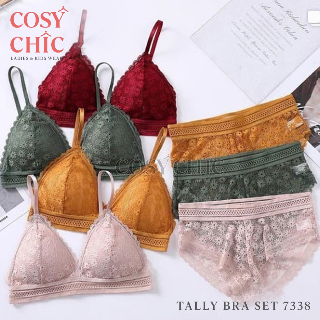 Jual [COSY CHIC] Tally Bra BH Set CD 7338 Renda Lace Bra | Busa Tipis ...