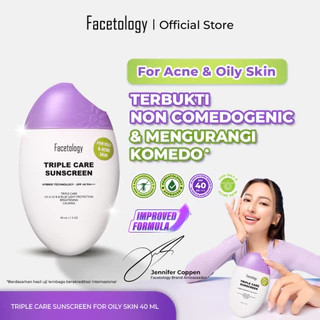 [New Matte Formula] Facetology Triple Care Sunscreen For Acne & Oily Skin SPF 40 PA+++ 40ML