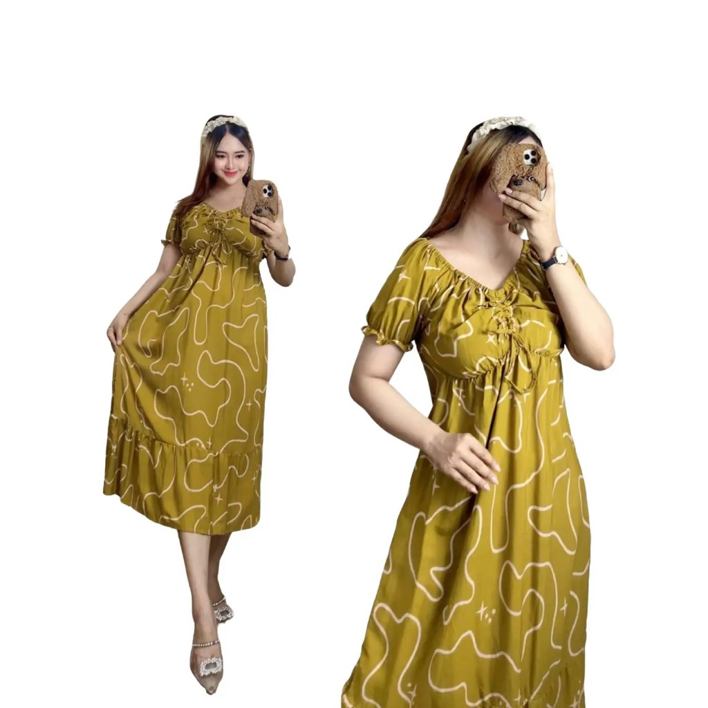Jual Daster Serut dada motif daster busui | Shopee Indonesia