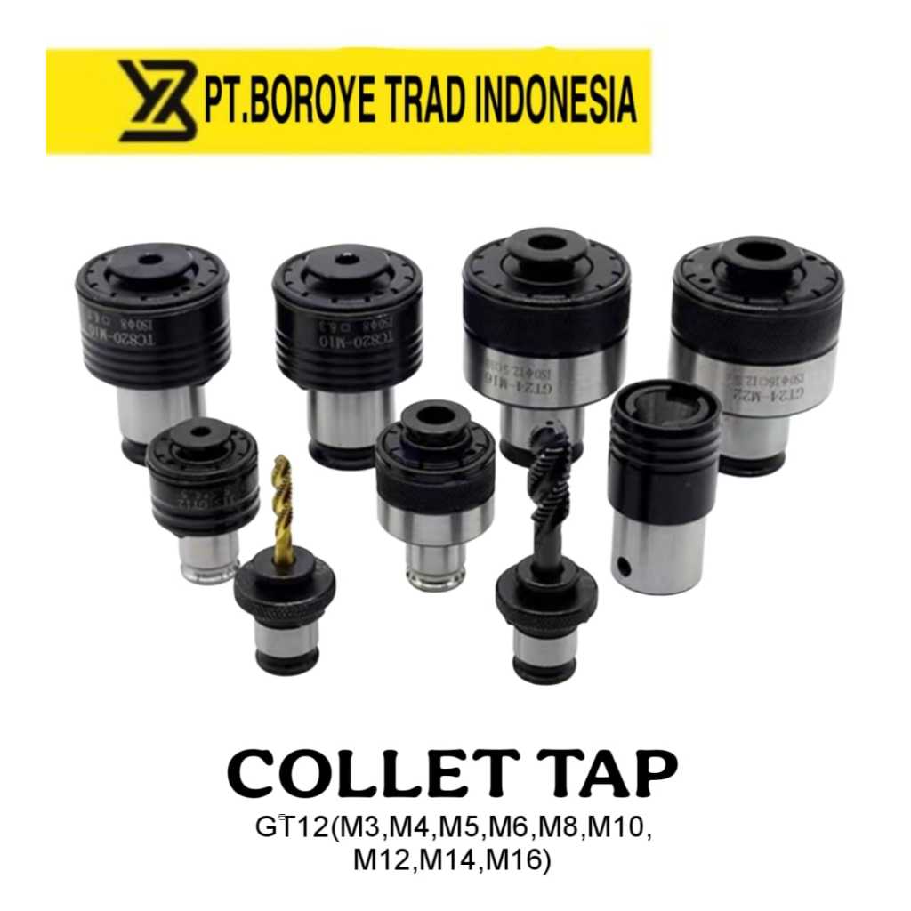Jual Collet Tap GT12 M3 M4 M5 M6 M8 M10 M12 M14 M16 Tapping Chuck Quick ...