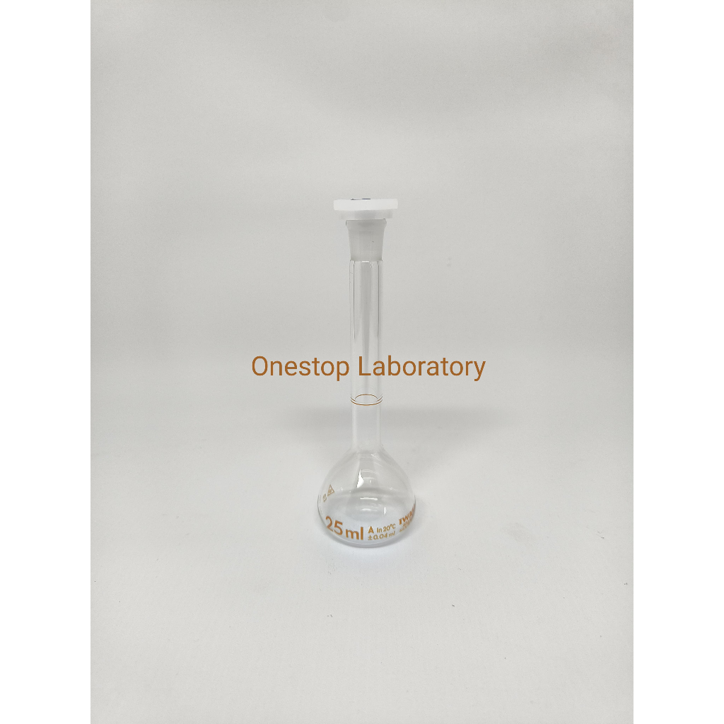 Jual IWAKI Labu Ukur Clear 25 ml PP Stopper Volumetric Flask class A ...
