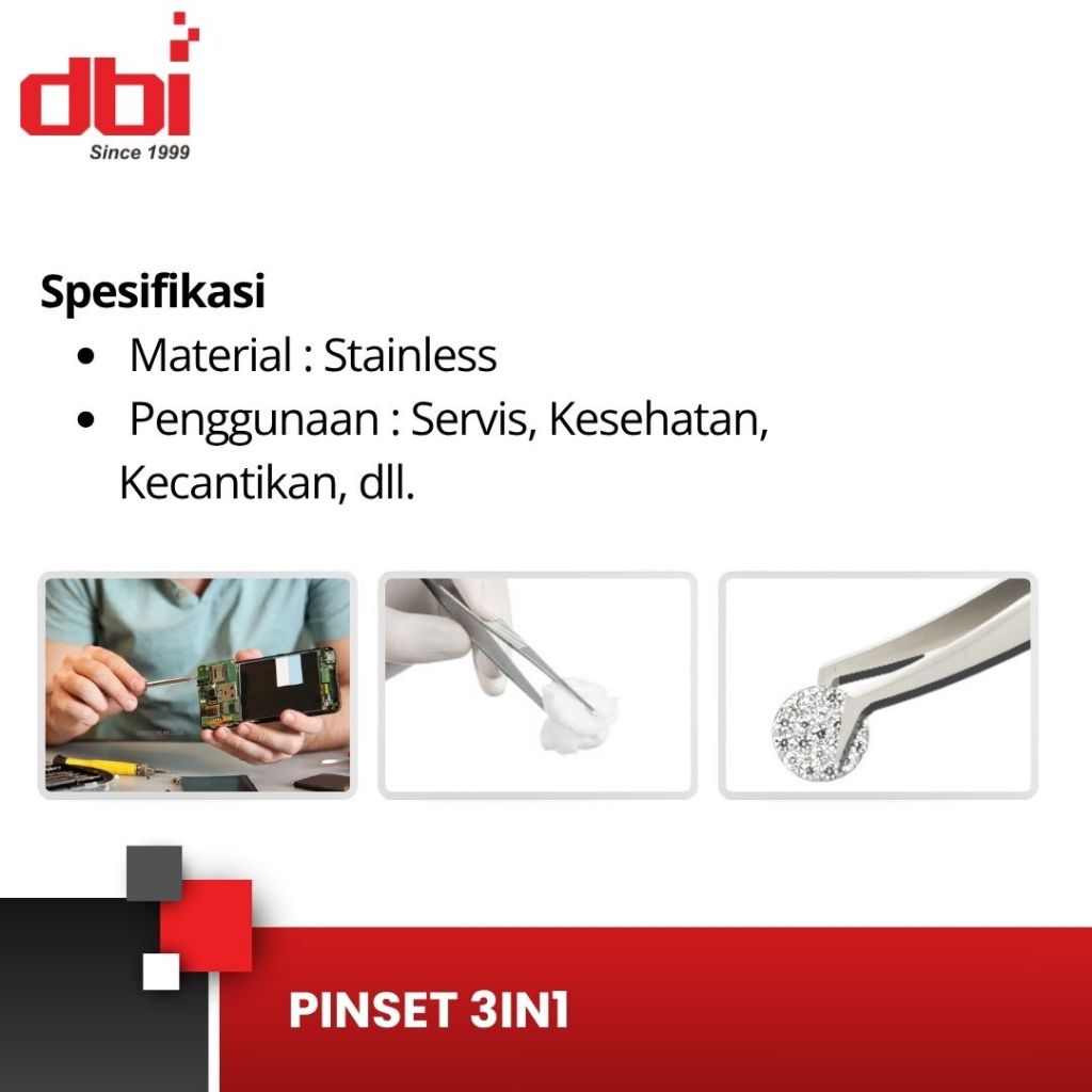 Jual Pinset 3in1 CELLKIT Pinset Servis HP Pinset Anatomi Kedoketeran ...