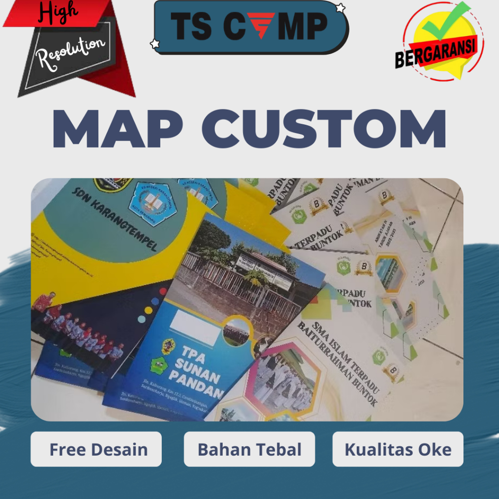 Jual Map Folder F4 A4 / Map Sekolah, Kantor Map Custom | Shopee Indonesia