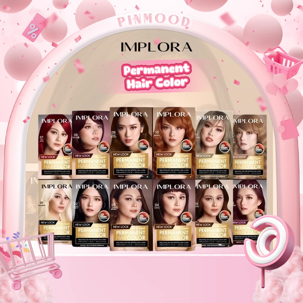 Jual IMPLORA - PERMANENT HAIR COLOR ( 70 ml ) - Cat Rambut Natural ...