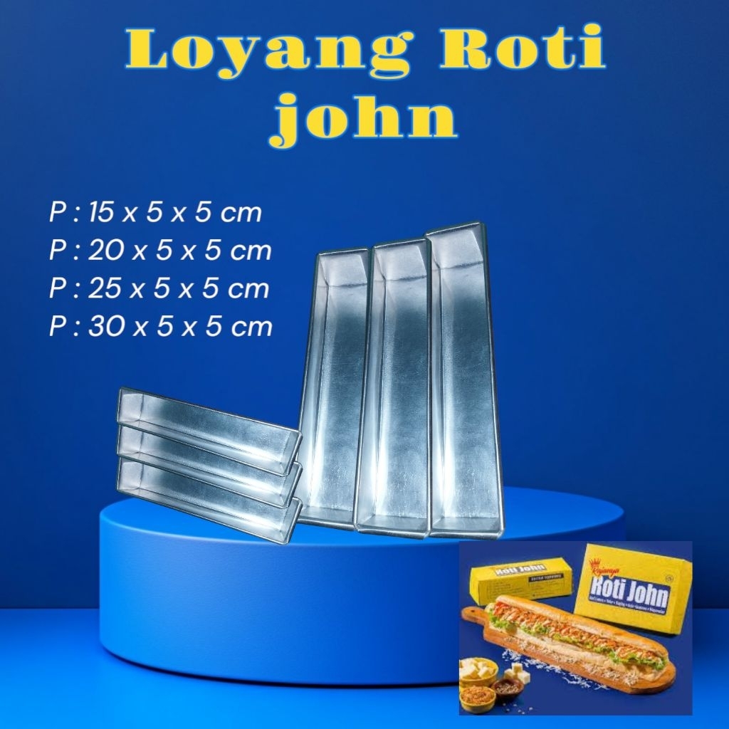 Jual Loyang roti john lebar 5 cm, tinggi 5cm, panjang 15, 20, 25, 30 cm ...