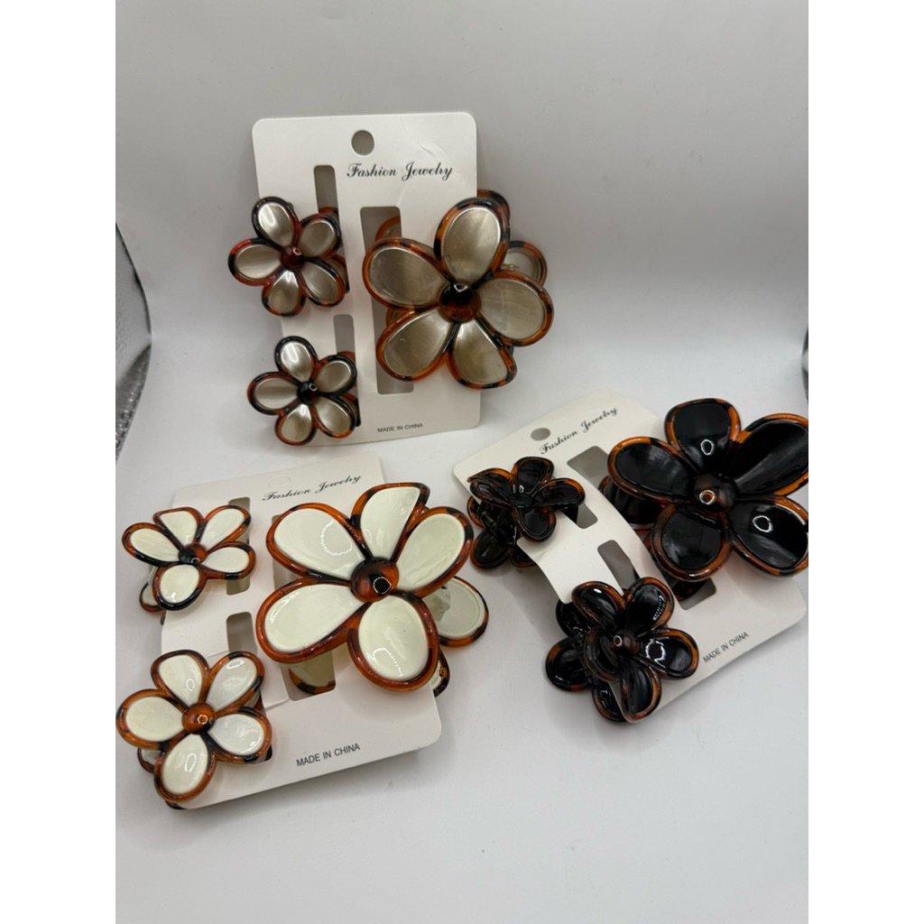 Jual isi6set)jedai rambut set/jepit rambut set bunga imfort primium ...