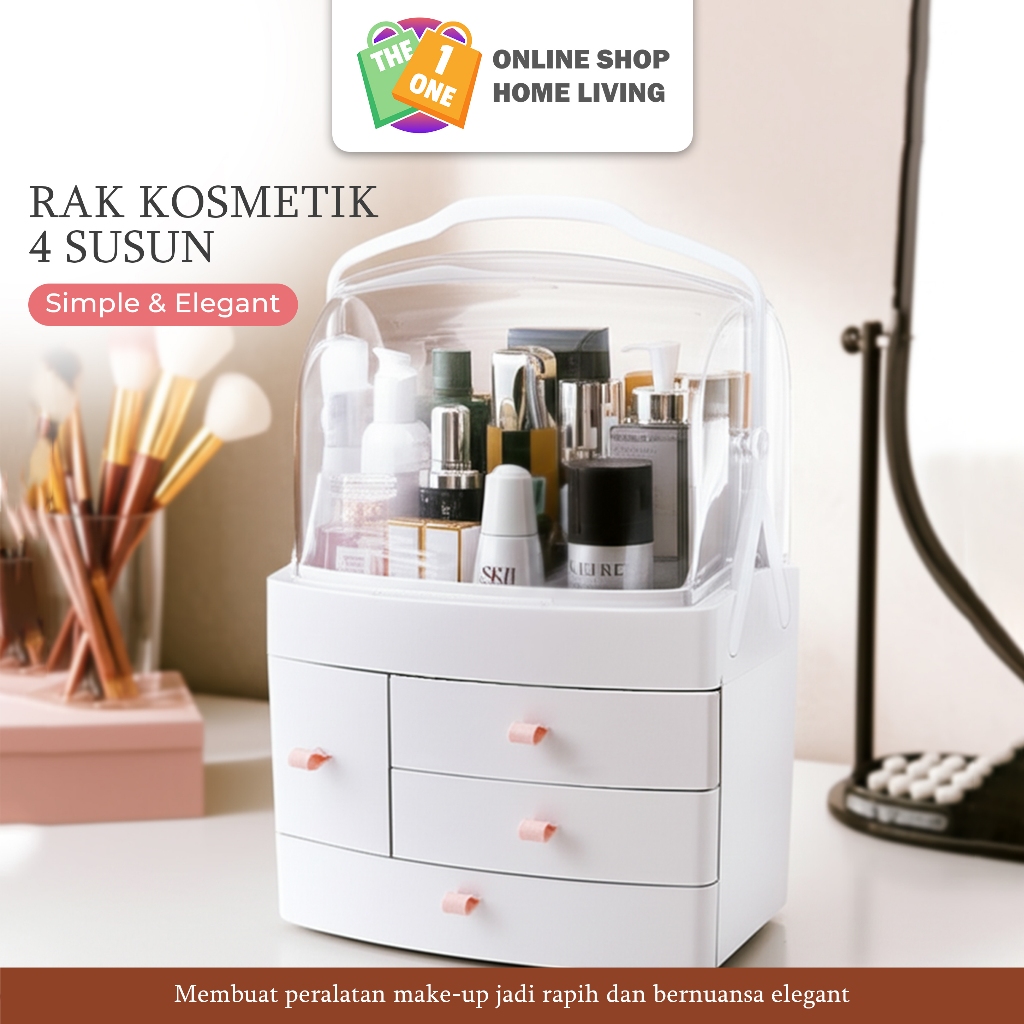 Jual Rak Kosmetik Rak Make Up Box Storage Make Up Cosmetic Plastik ...