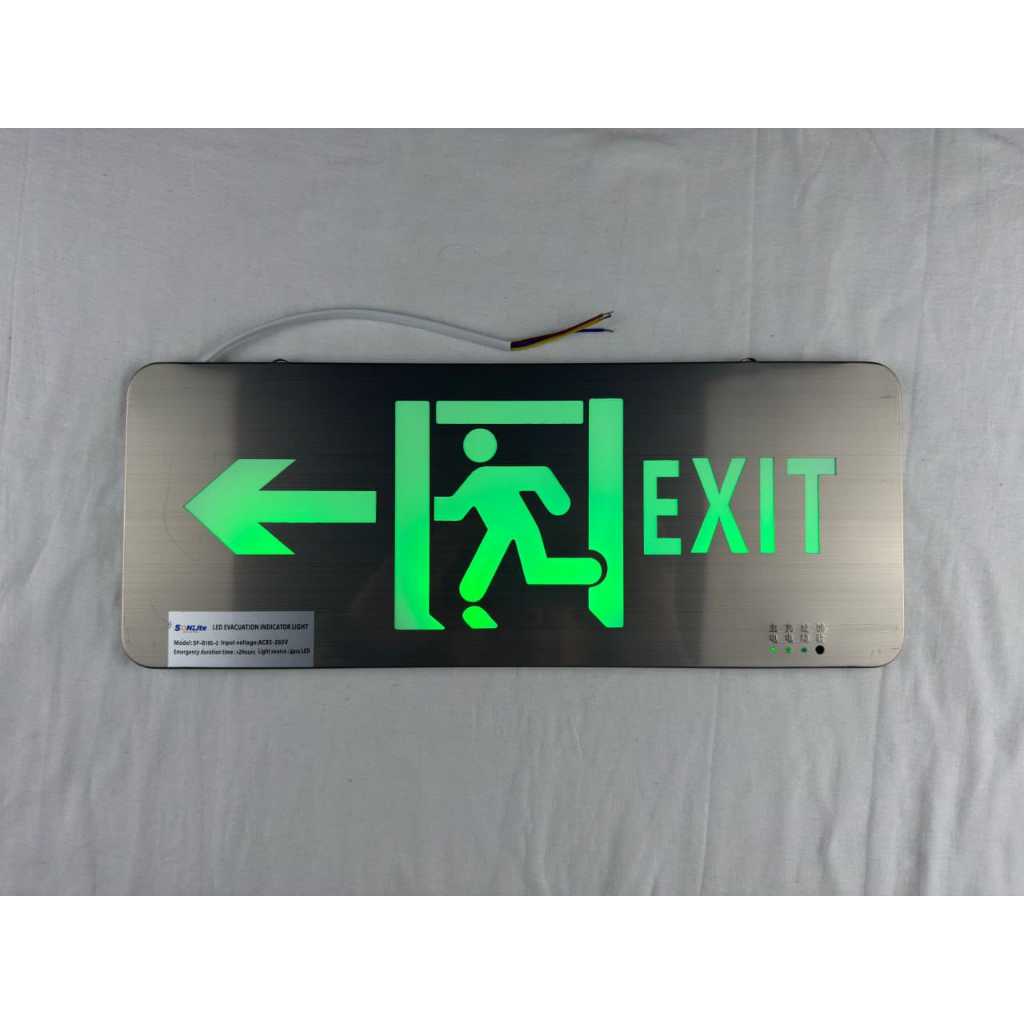 Jual SONLITE Aluminium LED Panel Emergency 2 sisi Hanging Exit Gantung ...