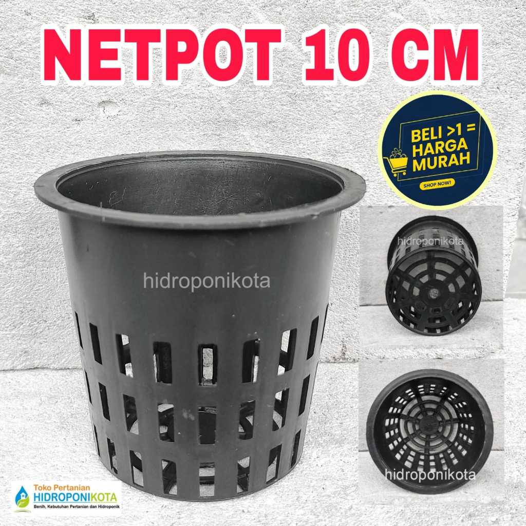 Jual Netpot Hidroponik 10 cm Hitam - Netpot dutch bucket | Shopee Indonesia