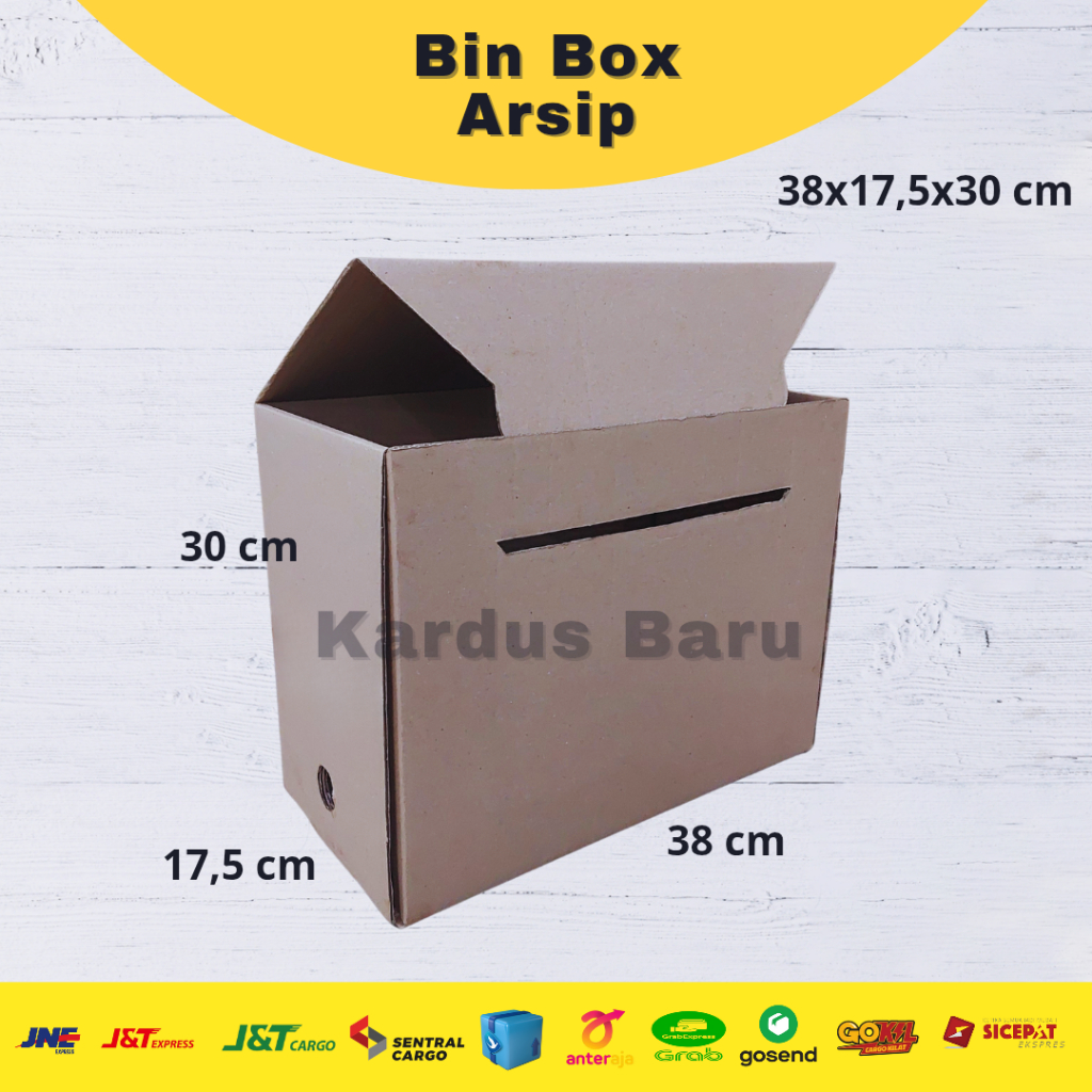 Jual Dus Arsip Ukuran 38x17,5x30 cm / Box file / Bin Box / Kardus ...