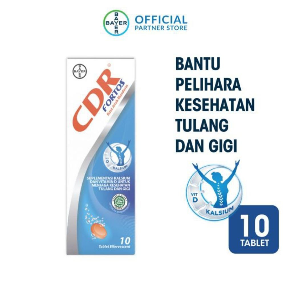 Jual CDR FORTOS Suplemen Tulang & Gigi Vitamin D Dan Kalsium Rasa Jeruk ...