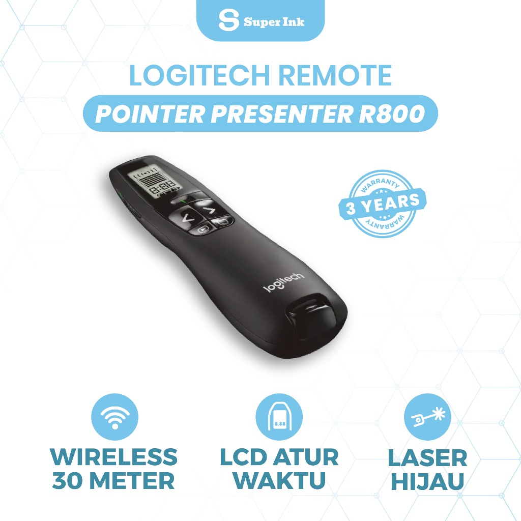 Jual Logitech R800 Remote Pointer Presenter Wireless Laser Hijau ...