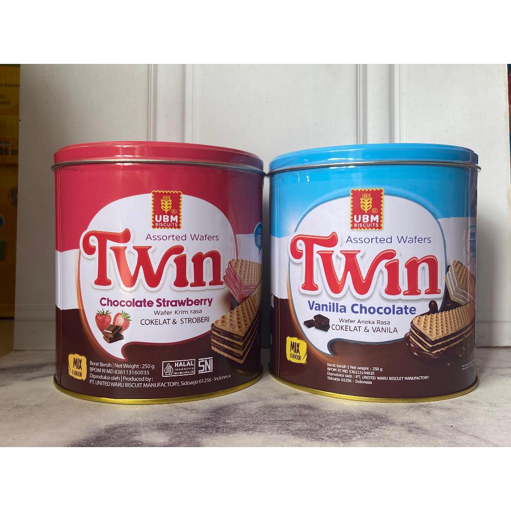 Jual TWINS ASSORTED WAFFERS CHOCOLATE VANILLA DAN CHOCOLATE STRAWBERRY ...