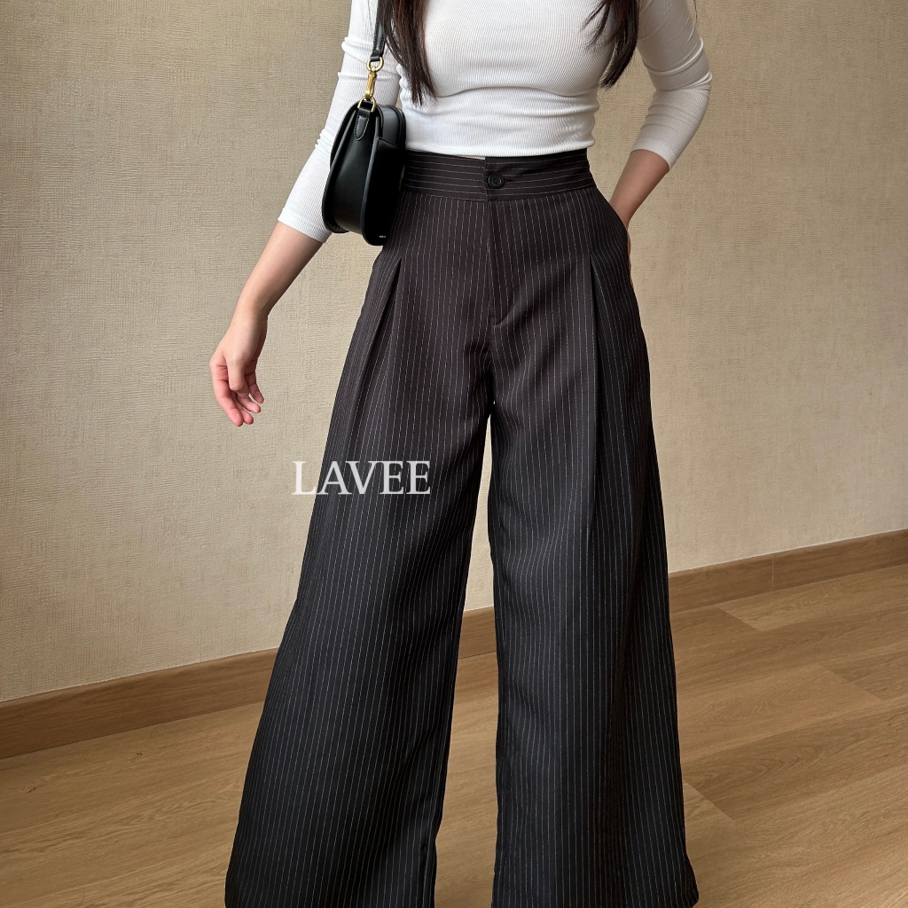 Jual LAVEE - Yarra Pants / Celana Pinstripe Panjang - High Waist ...