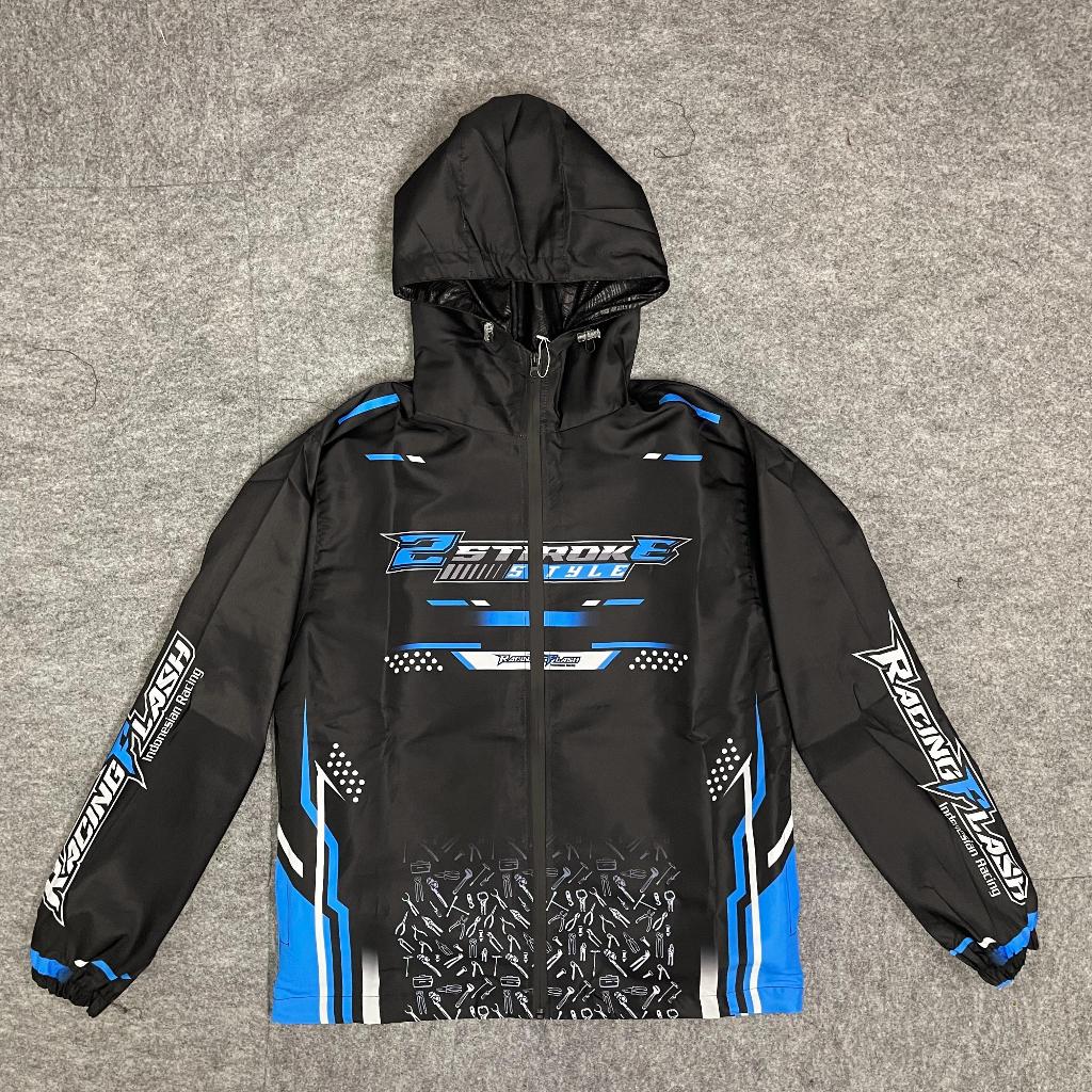 Jual JAKET RACING FLASH BAHAN PARASUT/JAKET RACING 2STROKE BAHAN ...
