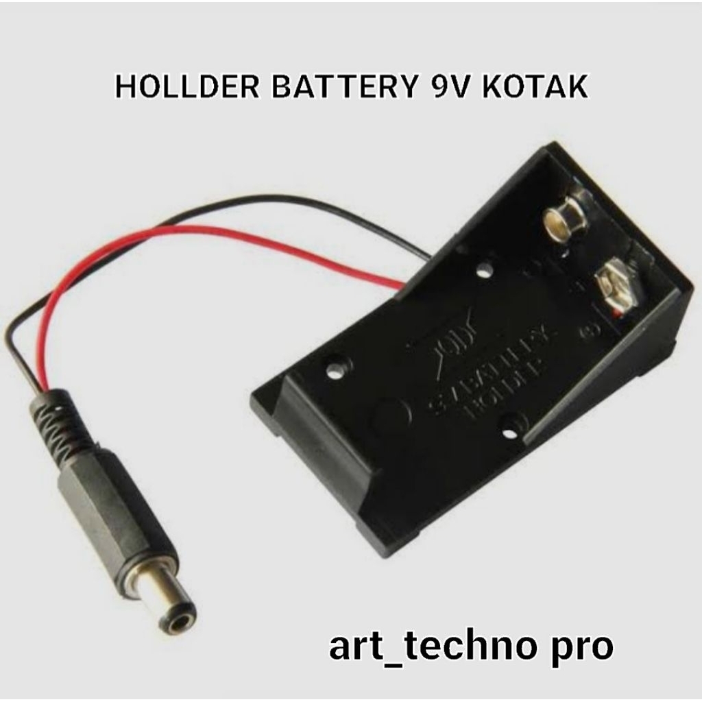 Jual 9V Battery Holder Box Case Wire with Plug JACK 5.5*2.1mm untuk ...