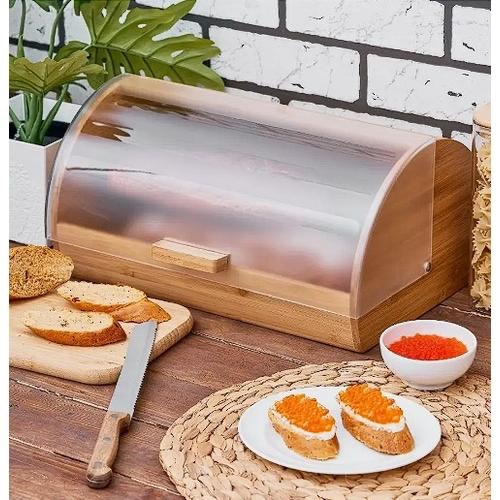Jual Tempat Roti Bambu Bread bin Bread box tempat penyimpanan roti ...
