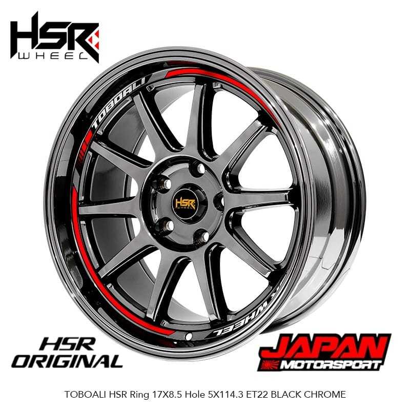 Jual LIMITED EDITION HSR TOBOALI R17 H5X114,3 BLACK CHROME INNOVA ...