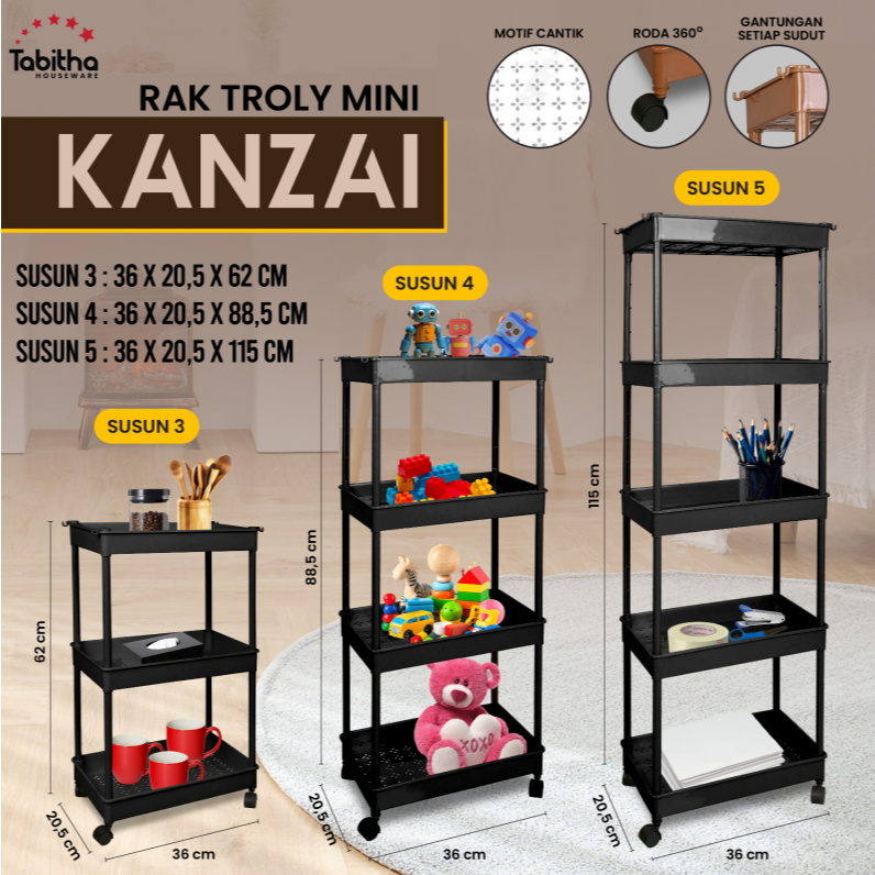 Jual Rak Troly Mini Rak Susun - Rak Penyimpanan Multifungsi Dengan Roda ...
