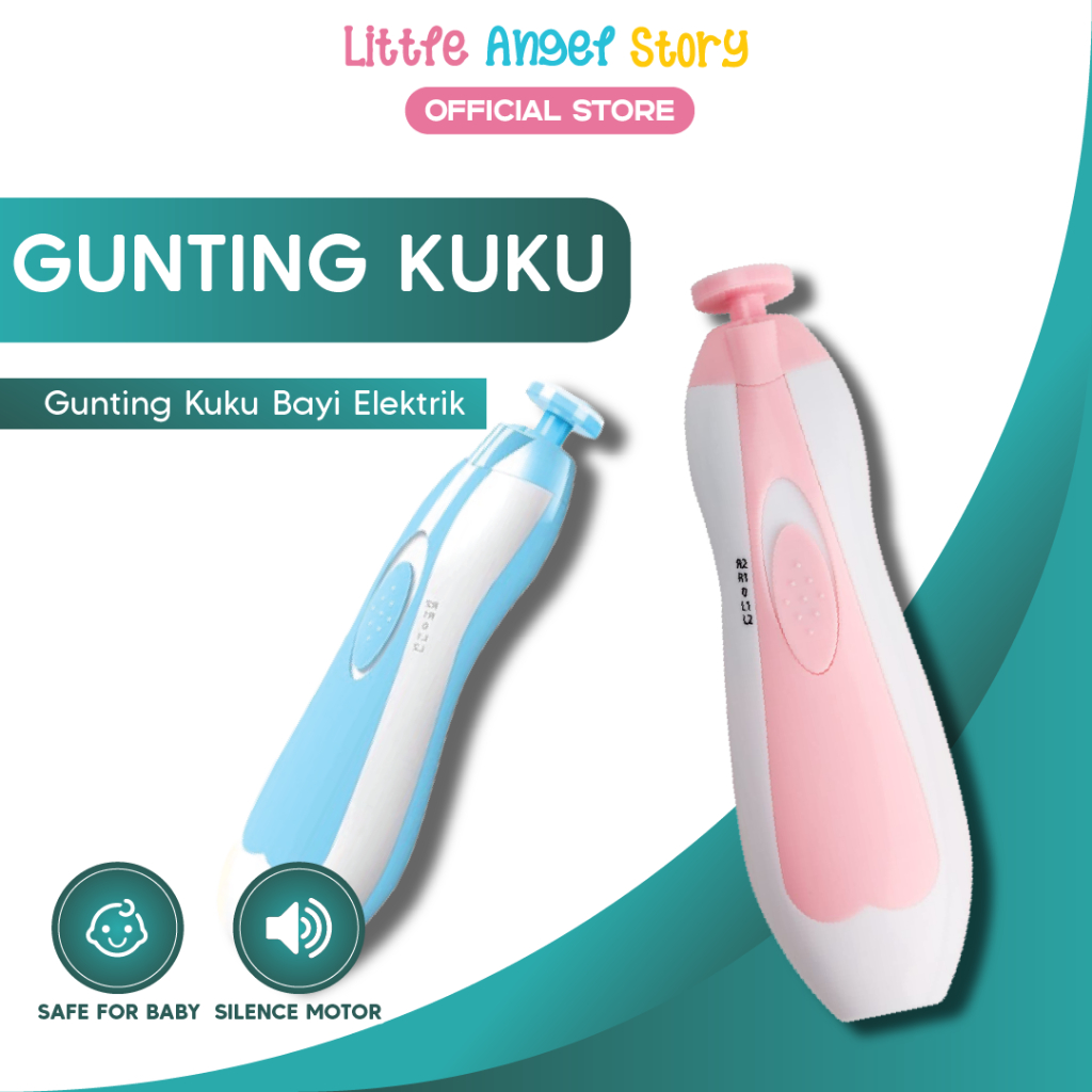 LITTLE ANGEL Gunting Kuku Bayi Elektrik Set Baby Care Electric Nail Trimmer Peralatan Pemotong Kuku Bayi New Born Clippers Set Tool Perlengkapan Bayi