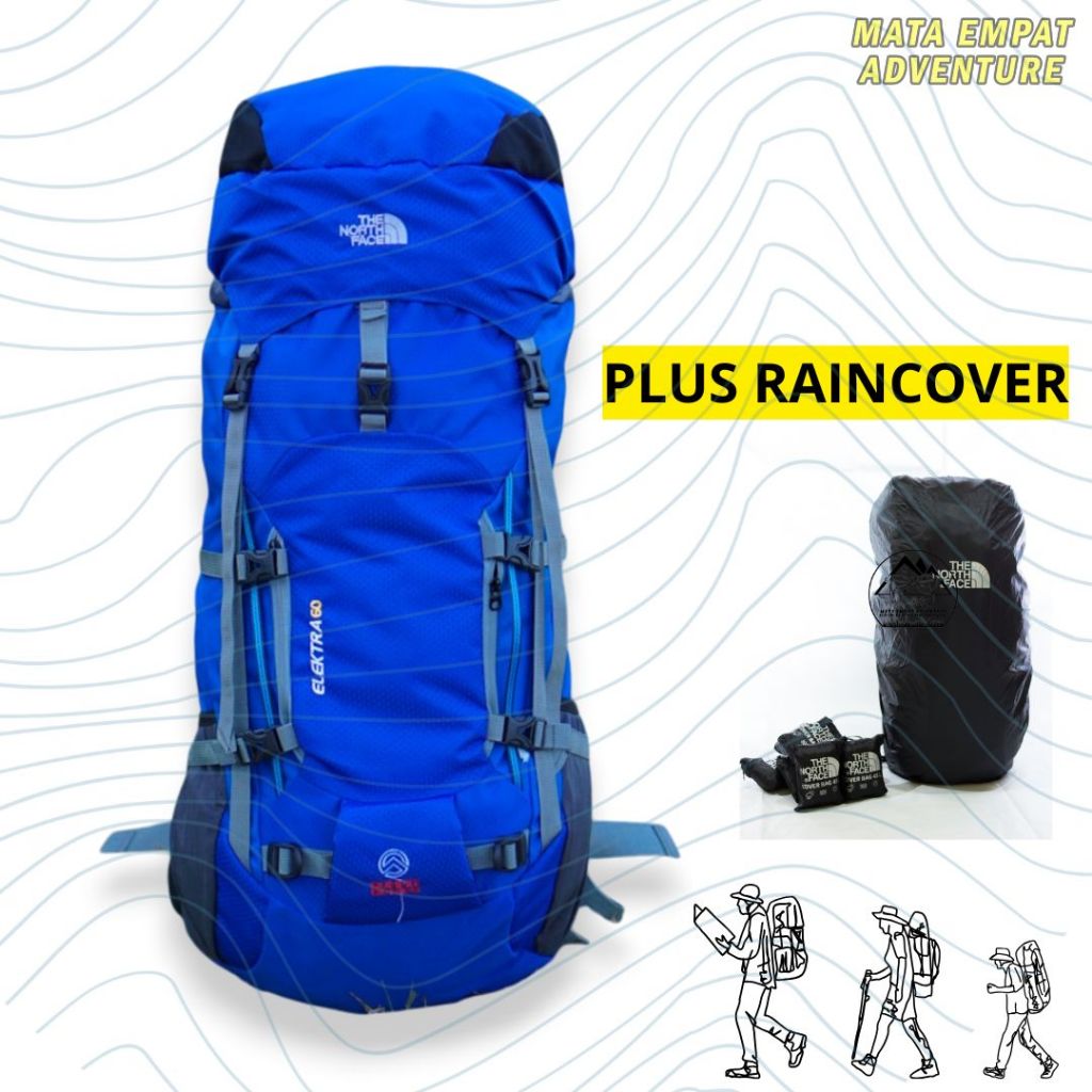 Tas Ransel Gunung Carrier Electra 45L 60 Liter Tas Hiking Gunung  Berkualitas Kuat Camping Outdoor