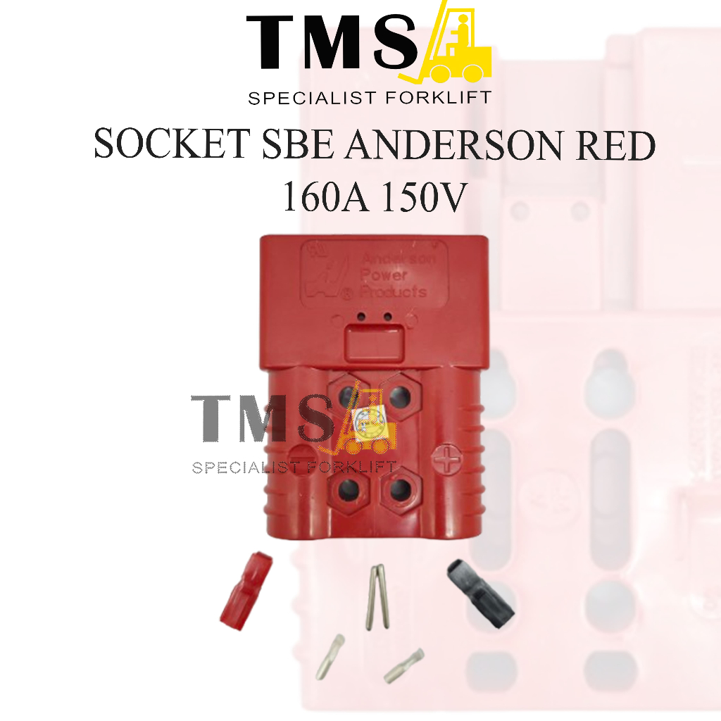 Jual Plug Battery Forklift SBE160A Anderson RED Socket Baterai Stacker ...
