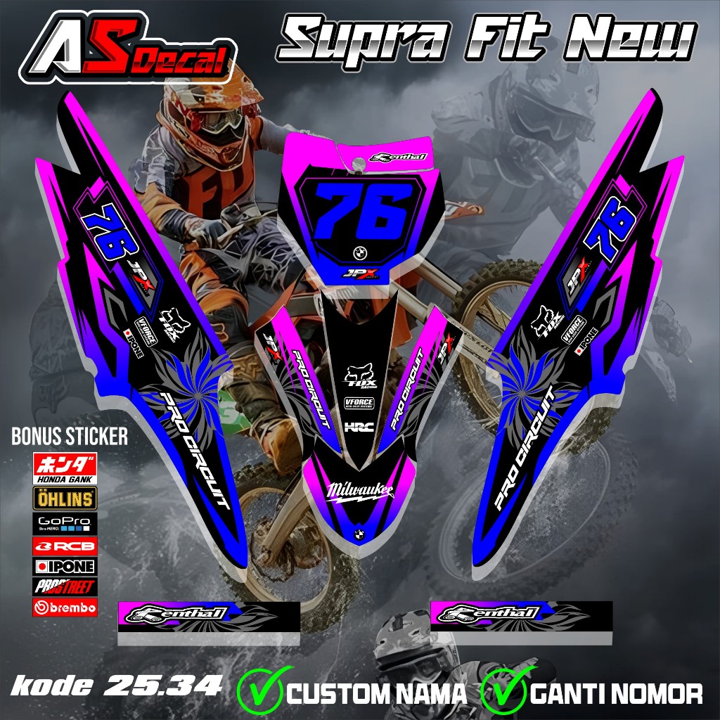 Jual Sticker RBT SUPRA FIT NEW SETICKER SEMI DECAL MOTOR RBT BEBEK ...