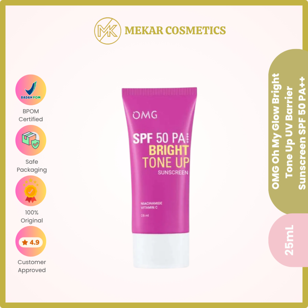 Jual OMG Oh My Glow Bright Tone Up UV Barrier Sunscreen SPF 50 PA++ 25 ...