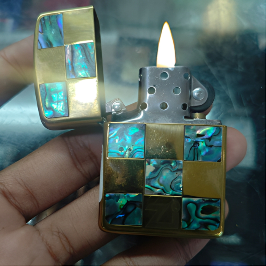 Jual Korek Api Roda Minyak Z P0 Premium Motif Kotak-Kotak Emerald Plus ...