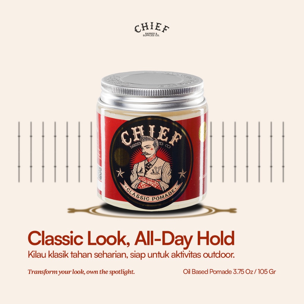 Jual Chief Classic Pomade 105 gr – Tampilan berkilau dan Hold Seharian ...