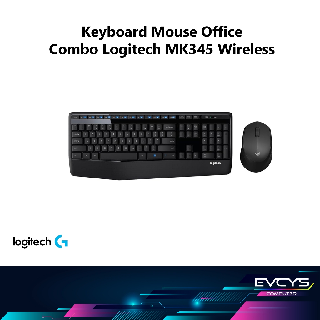 Jual Keyboard Mouse Office Combo Logitech MK345 Wireless | Shopee Indonesia
